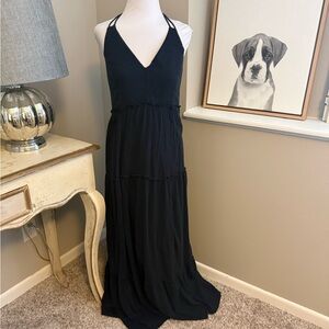 Abercrombie and Fitch Black Halter Maxi Dress